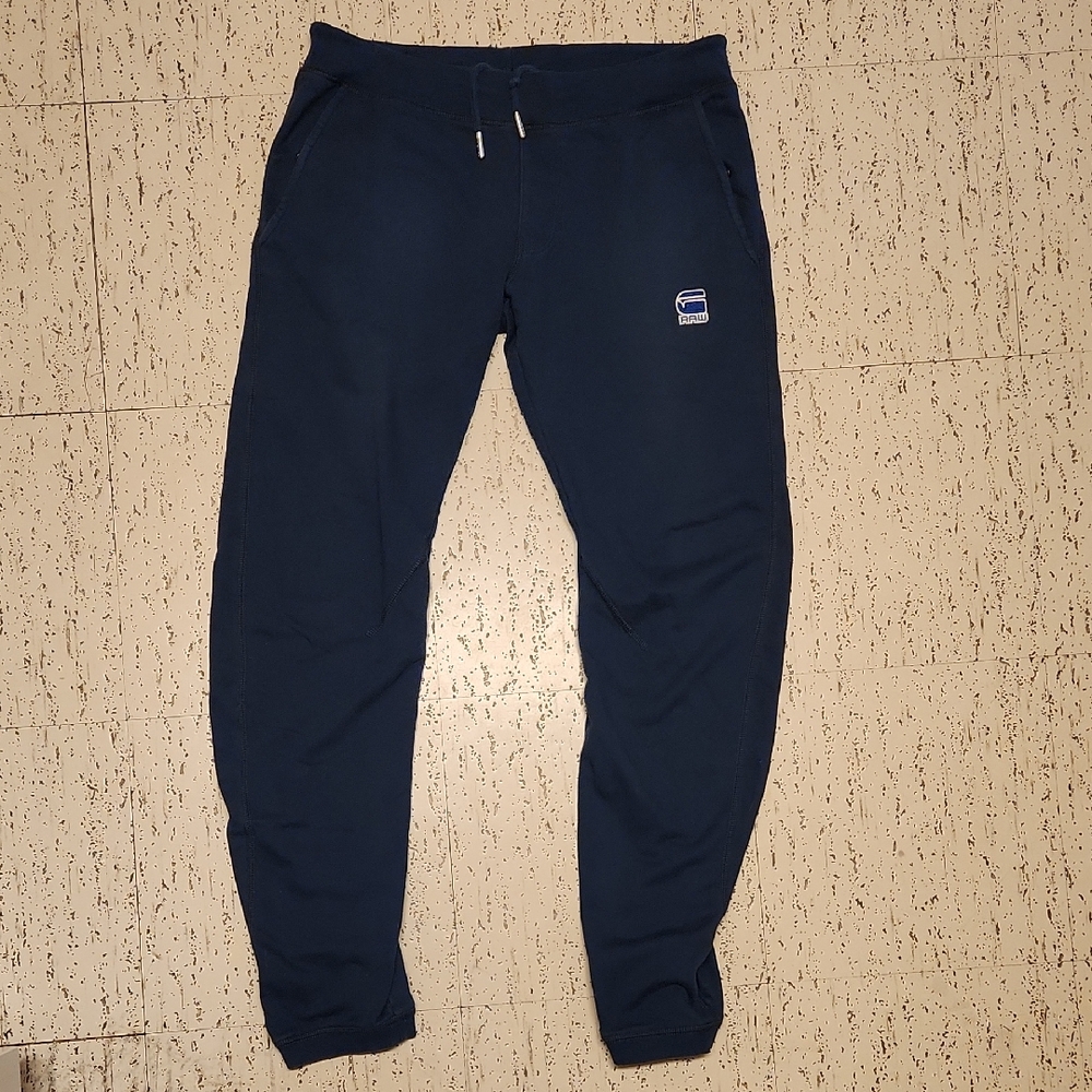G-Star Raw Navy Blue Correct 3D Low Straight Tapered Fit Jogger Sweat Pants